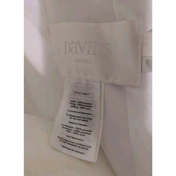 Strapless Corset Floral Beaded Basque Waist Debutant Ball Gown Wedding Dress Sz8 - Picture 15 of 15